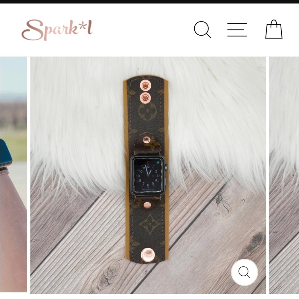 LV Up-cycled Fitbit watch band!